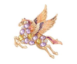 Spilla a forma di cavallo con cristalli brillanti che aggiunge lucentezza elegante a qualsiasi outfit. Elegante spilla a forma di cavallo, adatta per varie occasioni, Misura unica, come descritto