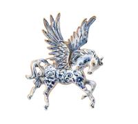 Spilla a forma di cavallo con design zodiacale cinese, simbolo del coraggio, in lega, accessorio alla moda per regalare spilla da bavero, One Size, come descritto
