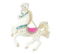 Spilla a forma di cavallo con dopamina per un tocco di moda dolce e alla moda spilla a forma di animale di compleanno versatile, One Size, come descritto