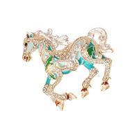 Spilla a forma di cavallo con segno zodiacale simbolico, accessorio in metallo robusto, accessorio per tutto l'anno, stile festivo, dichiarazioni alla moda, Misura unica, come descritto