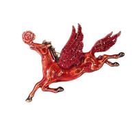 Spilla a forma di cavallo con segno zodiacale simbolico, accessorio in metallo robusto, per tutto l'anno, festivo, dichiarazioni, feste, gioielli per cavalli, One Size, come descritto