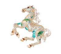 Spilla a forma di cavallo con segno zodiacale simbolico, accessorio in metallo robusto, per tutto l'anno, festivo, stili, dichiarazioni, spilla decorativa per sciarpa, Misura unica, come descritto