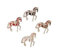 Spilla a forma di cavallo con strass, accessorio smaltato a forma di animale con dettagli in cristallo, da indossare tutti i giorni, spilla smaltata a forma di cavallo