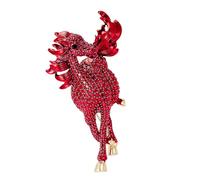 Spilla a forma di cavallo con tempestata di cristallo, multiuso, alla moda, adatta per occasioni casual e speciali, gioiello per cavallo effetto cristallo, Misura unica, come descritto
