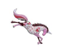 Spilla a forma di cavallo fantasia, design vintage, in lega, accessorio alla moda, per attirare l'attenzione, ideale come regalo per l'abbigliamento, spilla da bavero a forma di cavallo di fascia alta