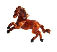 Spilla a forma di cavallo in lega, a tema zodiacali cinesi, accessorio vintage alla moda da indossare tutti i giorni o per eventi speciali, spilla retrò, One Size, come descritto
