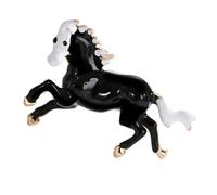 Spilla a forma di cavallo in lega, a tema zodiacali cinesi, accessorio vintage alla moda da indossare tutti i giorni o per eventi speciali, spilla retrò, Misura unica, come descritto