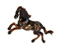 Spilla a forma di cavallo in lega, a tema zodiacali cinesi, accessorio vintage alla moda per l'uso quotidiano o per eventi speciali, spilla a forma di cavallo, One Size, come descritto