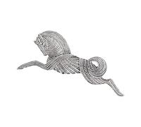 Spilla a forma di cavallo in lega alla moda, accessorio portatile per donne e collezionisti, gioielli alla moda, pezzi unici con disegni di cavalli, Misura unica, come descritto