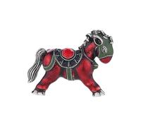 Spilla a forma di cavallo in lega di stile vintage alla moda accessorio portatile per donne unisex design casual pin regali speciali lega cavallo spilla pin, Misura unica, come descritto