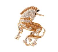 Spilla a forma di cavallo in lega robusta con zodiaci cinesi, accessori alla moda e occasioni speciali, spilla decorativa per sciarpa, One Size, come descritto
