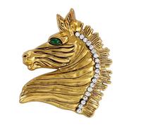 Spilla a forma di cavallo in lega robusta con zodiaci cinesi, per accessori alla moda e occasioni speciali, Misura unica, come descritto
