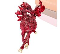 Spilla a forma di cavallo, per donne e uomini, elegante spilla a forma di cavallo, con strass, per cappelli, sciarpe, giacche di jeans e borse per matrimoni e feste e cosplay, Se référer à la