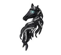 Spilla a forma di cavallo, robusta, comoda, per ragazzi e adulti | Elegante, design con cavalli, da indossare tutti i giorni, tre colori a scelta, accessorio versatile per feste e matrimoni