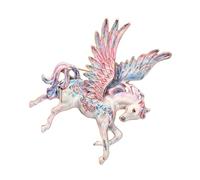 Spilla a forma di cavallo, simbolo zodiacale cinese, coraggioso, in lega, accessorio alla moda, spilla per anno del cavallo, distintivo zodiacale cinese, One Size, come descritto