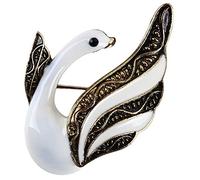 Spilla a forma di cigno, alla moda, design semplice, elegante, regalo letterario, durevole, intelligente