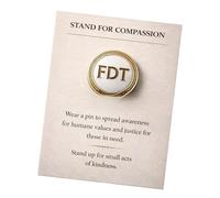 Spilla a forma di compassione unica, struttura in metallo, supporta gentilezza e risvolto mentale positivo, per vari usi, rivestimento da collezione, One Size, come descritto