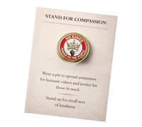 Spilla a forma di compassione unica, struttura in metallo, supporta gentilezza positiva, spilla da bavero mentale per vari usi, elegante spilla da bavero, Misura unica, come descritto