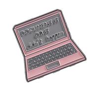 Spilla a forma di computer portatile Document It or It Didn ' t Happen, elegante spilla da bavero per infermieri, medici, lavoratori, accessorio alla moda