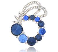 Spilla a forma di coniglio, con fiore e girasole, con strass, elegante, ideale come regalo di nozze, Middle, Metallo, Nessuna pietra preziosa