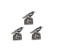 Spilla a forma di corvo con uccello nero, spilla decorativa a forma di corvo, distintivo per lutto, abbigliamento e accessori, 1.0*1.0*1.0