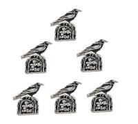 Spilla a forma di corvo con uccello nero, spilla decorativa a forma di corvo, distintivo per lutto, abbigliamento e accessori, 1.0*1.0*1.0