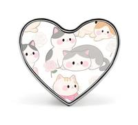 Spilla a forma di cuore a forma di gattino, stella della galassia, per zaini o risvolti, spilla per San Valentino, anniversario