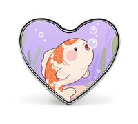 Spilla a forma di cuore a forma di pesce bolla, farfalla e fata per zaini o risvolti, spilla per San Valentino, anniversario