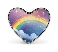 Spilla a forma di cuore a forma di stella nel cielo arcobaleno, per donne e uomini, accessori alla moda per cappelli, borse, giacche, cappotti, regali di giorno