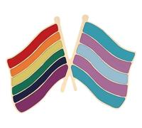 Spilla a forma di cuore arcobaleno smaltato con spilla, Klein, Metallo non prezioso