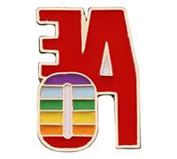 Spilla a forma di cuore arcobaleno smaltato con spilla, Klein, Metallo non prezioso