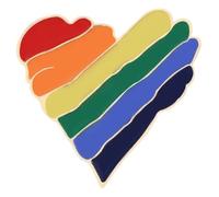 Spilla a forma di cuore arcobaleno smaltato con spilla, Klein, Metallo non prezioso