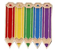 Spilla a forma di cuore arcobaleno smaltato con spilla, Klein, Metallo non prezioso