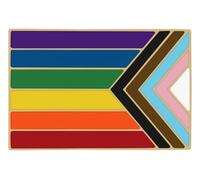 Spilla a forma di cuore arcobaleno smaltato con spilla, Klein, Metallo non prezioso