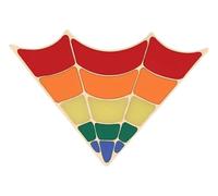 Spilla a forma di cuore arcobaleno smaltato con spilla, Klein, Metallo non prezioso