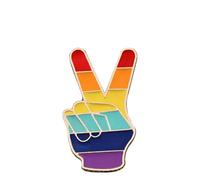 Spilla a forma di cuore arcobaleno smaltato con spilla, Klein, Metallo non prezioso