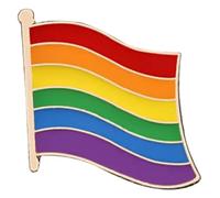 Spilla a forma di cuore arcobaleno smaltato con spilla, Klein, Metallo non prezioso