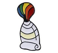 Spilla a forma di cuore arcobaleno smaltato con spilla, Klein, Metallo non prezioso