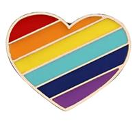 Spilla a forma di cuore arcobaleno smaltato con spilla, Klein, Metallo non prezioso