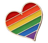 Spilla a forma di cuore arcobaleno smaltato con spilla, Klein, Metallo non prezioso