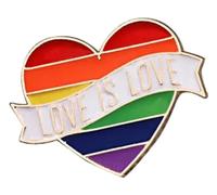 Spilla a forma di cuore arcobaleno smaltato con spilla, Klein, Metallo non prezioso