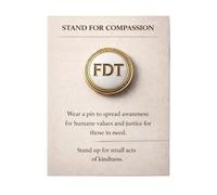 Spilla a forma di cuore compassione, accessorio per il benessere emotivo per abbigliamento o borsa, spilla in lega con colori vivaci, Misura unica, come descritto