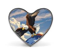 Spilla a forma di cuore con aereo al tramonto, stile Yorkie, floreale, per zaini o risvolti, per San Valentino, anniversario