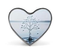 Spilla a forma di cuore con albero della vita, dipinto di tigre, per zaini o risvolti, spilla per San Valentino, anniversario