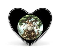 Spilla a forma di cuore con albero parlante, accessorio per abbigliamento e gioielli per uomo e donna