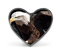 Spilla a forma di cuore con aquila, in lega di alluminio, alla moda, squisite, spille per abiti alla moda, cappelli, borse, cravatte, accessori per matrimoni, gioielli, regalo smaltato, spille da