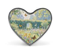 Spilla a forma di cuore con asino in un cespuglio di margherite, in metallo, leggera e rotonda, ideale per camicie, cappelli e giacche.