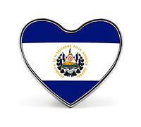 Spilla a forma di cuore con bandiera di El Salvador, spilla a forma di cuore, carina, regalo per gioielli da festa di compleanno per matrimonio