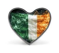 Spilla a forma di cuore con bandiera irlandese irlandese a forma di cuore, accessori per abbigliamento, gioielli, regali per feste di nozze