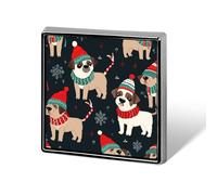 Spilla a forma di cuore con bottone a forma di cane di Buon Natale, spilla classica e carina, distintivo alla moda, elegante, spilla personalizzata, spilla per abbigliamento, zaino, cappello, giacche,